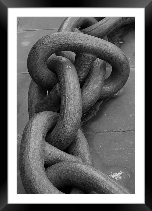 Anchor Chain Framed Mounted Print by Iain McGillivray