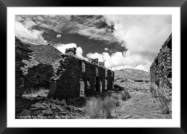 The remains of Rhosydd terrace Framed Mounted Print by Rory Trappe
