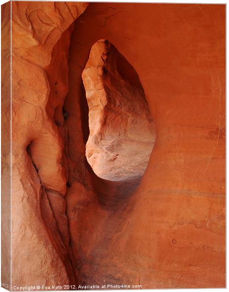 Valley of Fire Cave Canvas Print by Eva Kato