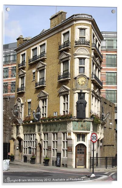 Corner Pub Building Acrylic by Iain McGillivray