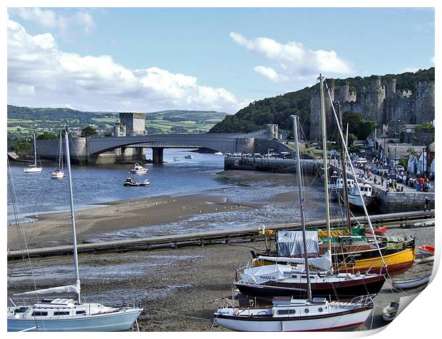 Conwy Harbour Print by philip clarke