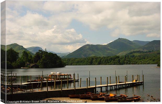 Derwent water from Keswick Canvas Print by Ali Brown