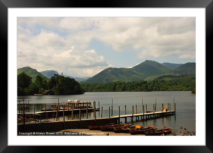 Derwent water from Keswick Framed Mounted Print by Ali Brown