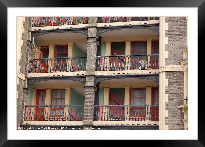 Apartment Balconies Framed Mounted Print by Iain McGillivray