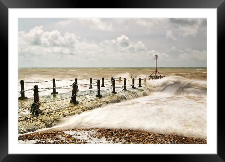 Brighton's Pier Waves Framed Mounted Print by Chris Frost