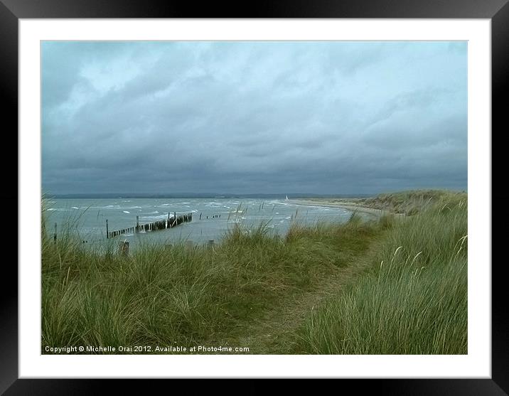 West Wittering Framed Mounted Print by Michelle Orai
