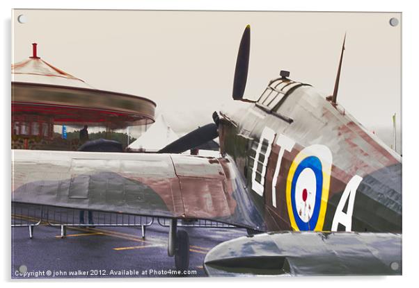Spitfire Acrylic by john walker