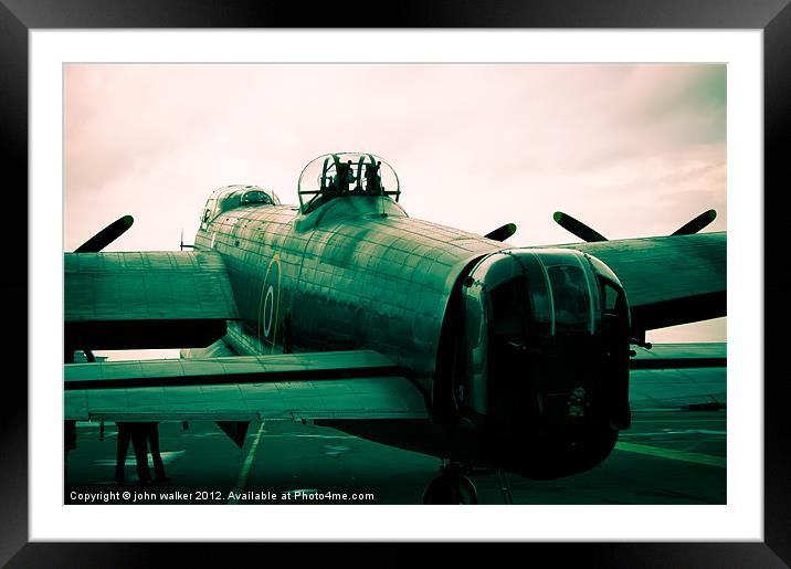 Lancaster Bomber Parked Framed Mounted Print by john walker