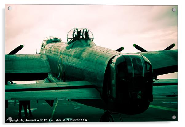 Lancaster Bomber Parked Acrylic by john walker