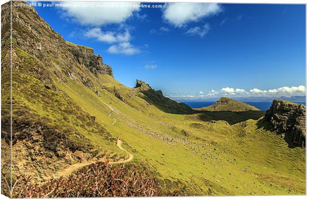 Quiraing View Isle of Skye Scotland Canvas Print by Paul Messenger