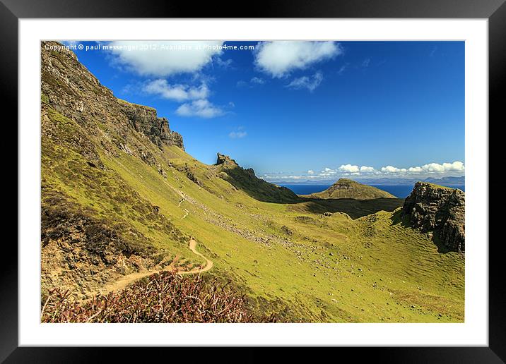 Quiraing View Isle of Skye Scotland Framed Mounted Print by Paul Messenger