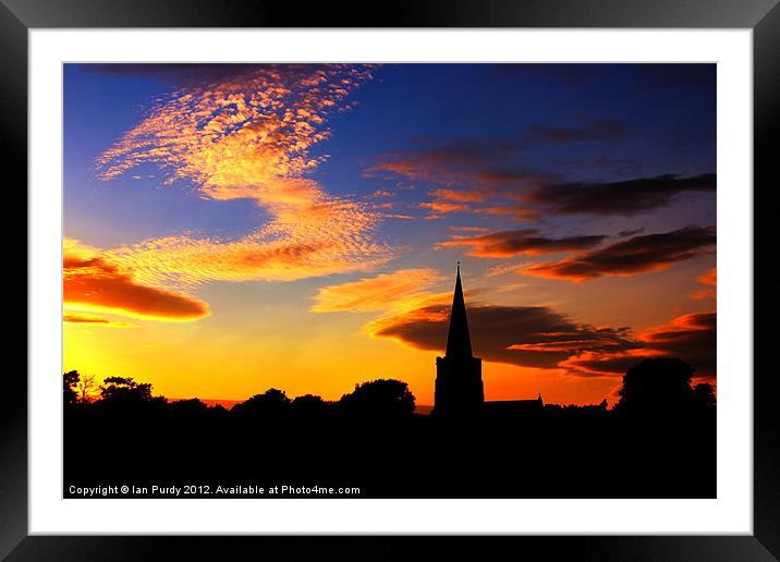 Evening Spire Framed Mounted Print by Ian Purdy