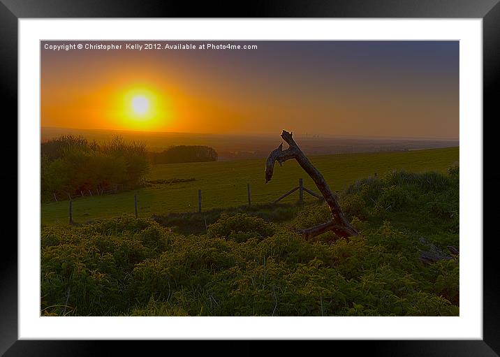April Sunrise Framed Mounted Print by Christopher Kelly