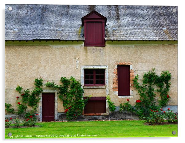 Outbuildings of Chateau Cheverny Acrylic by Louise Heusinkveld