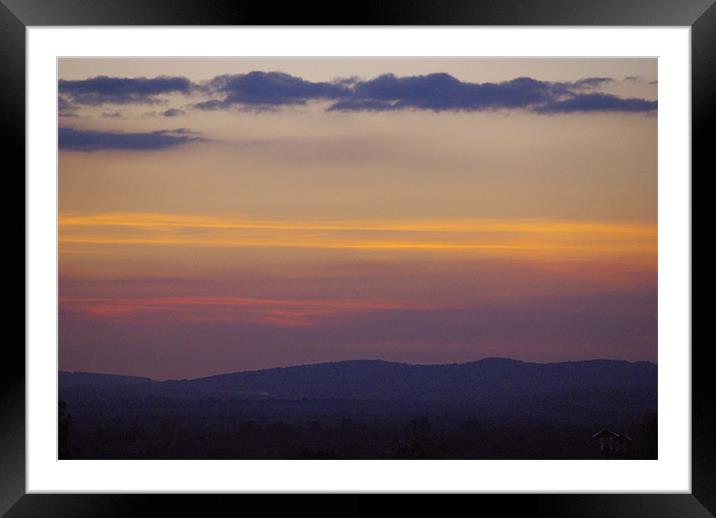 Autumn Sunset Framed Mounted Print by Lee Osborne