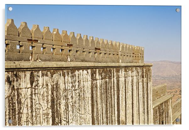 Fortification shapes Kumbhalghar Fort Acrylic by Arfabita  