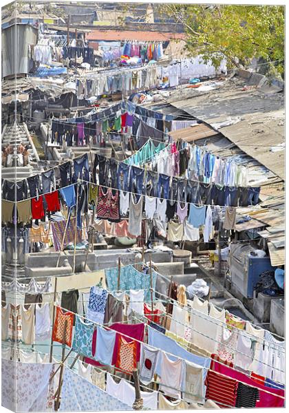 Dhobhi Ghat Mumbai laundry Patterns Canvas Print by Arfabita  