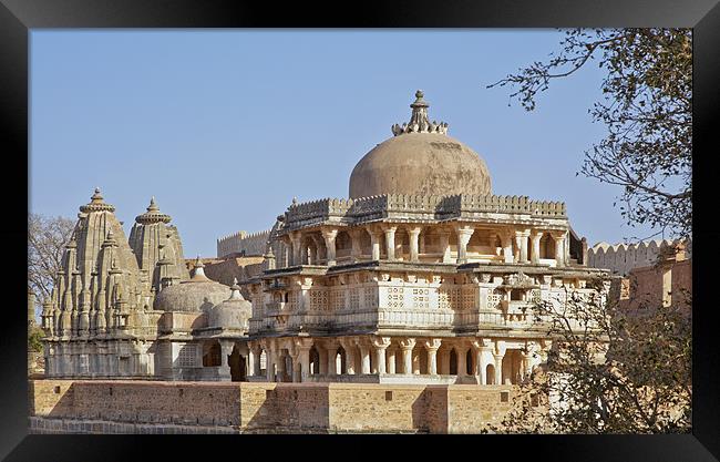 Architecture Hindu Jain Temples Kumbhalghar Fort Framed Print by Arfabita  