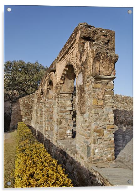 Arch feature gardens Kumbhalgarh Fort Acrylic by Arfabita  
