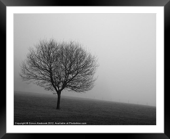 The fog Framed Mounted Print by Simon Alesbrook