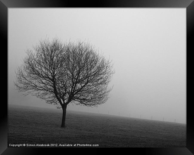 The fog Framed Print by Simon Alesbrook