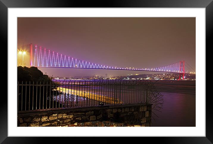 Stunning Istanbul Bridge Framed Mounted Print by Arfabita  