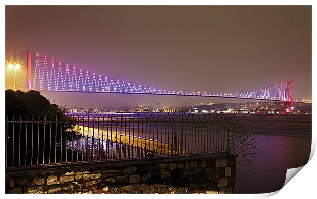 Stunning Istanbul Bridge Print by Arfabita  