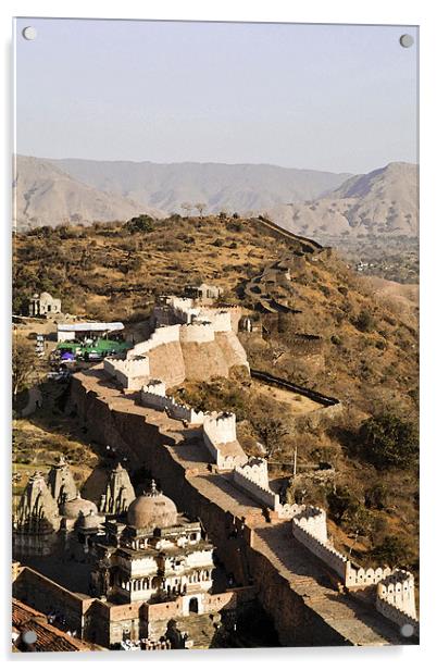 Kumbhalghar Fort Walls Over the horizon Acrylic by Arfabita  