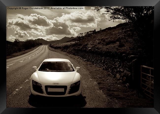 Audi R8 Snowdonia Framed Print by Roger Cruickshank
