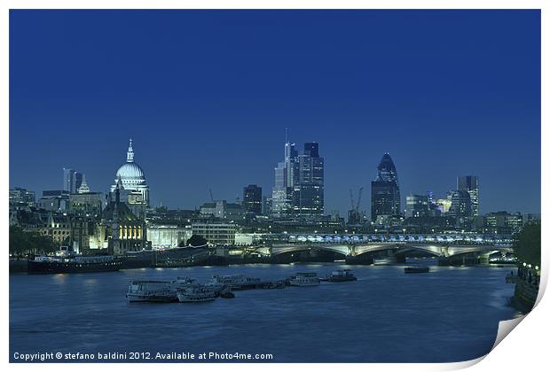 London skyline Print by stefano baldini