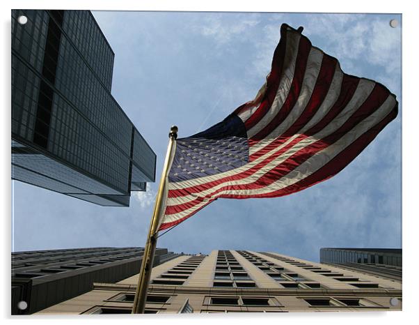 UNITED STATES FLAG (Chicago, USA) Acrylic by SIGHTSEEBOOKS SIGHTSEEBOOKS