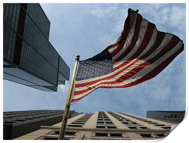 UNITED STATES FLAG (Chicago, USA) Print by SIGHTSEEBOOKS SIGHTSEEBOOKS