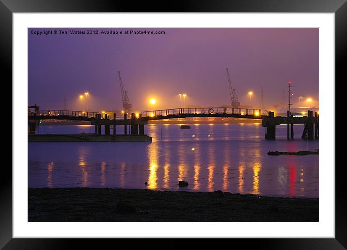 Sunset at Southampton Docks Framed Mounted Print by Terri Waters