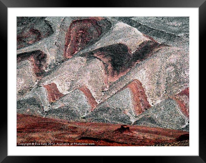 Rocks at Mexican Hat Framed Mounted Print by Eva Kato
