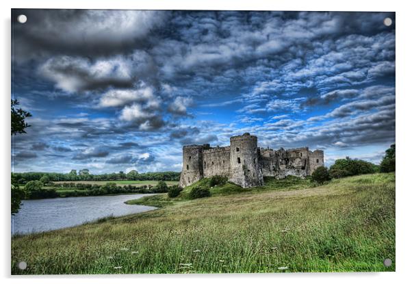 Carew Castle Pembrokeshire 3 Acrylic by Steve Purnell