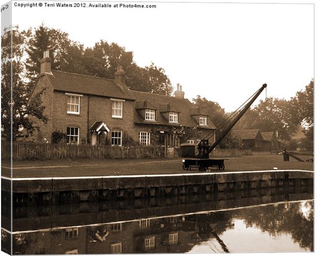 The Lock Keepers Cottage Canvas Print by Terri Waters