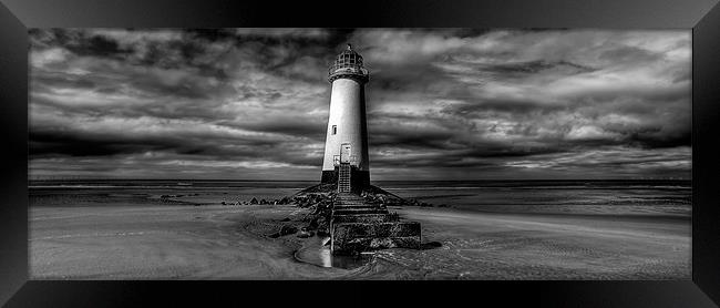 Lighthouse at Talacre Framed Print by Adrian Evans