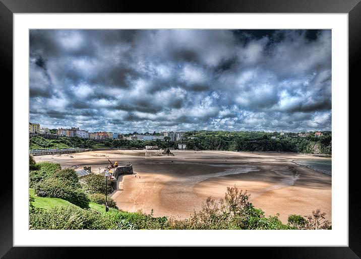Tenby at Low Tide Framed Mounted Print by Steve Purnell