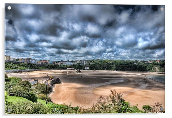 Tenby at Low Tide Acrylic by Steve Purnell