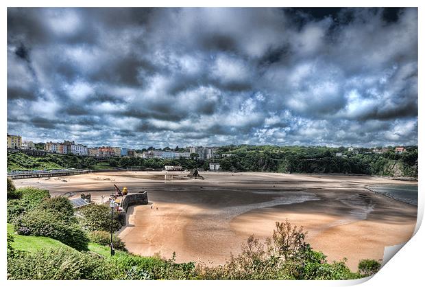 Tenby at Low Tide Print by Steve Purnell