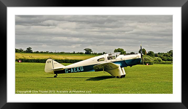Miles M.3 Falcon circa 1934 Framed Mounted Print by Chris Thaxter