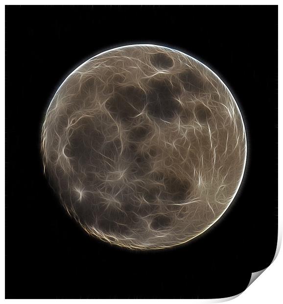 Electric Moon Print by Mike Gorton