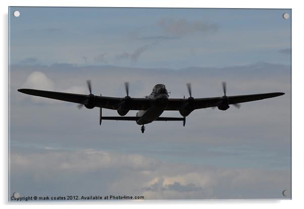 Lancaster bomber Acrylic by mark coates