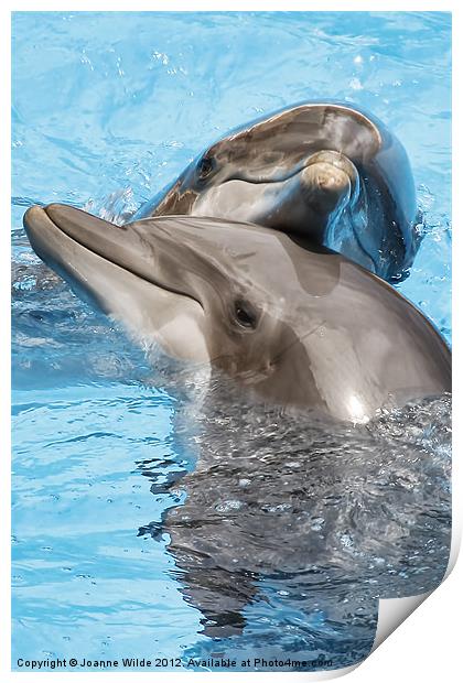 Dolphin Love Print by Joanne Wilde