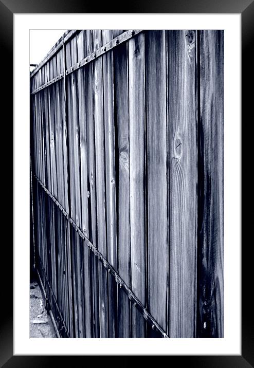 perspective fence Framed Mounted Print by Isabel Antonelli
