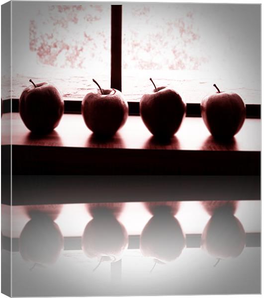 reflect on 4 apples Canvas Print by Isabel Antonelli