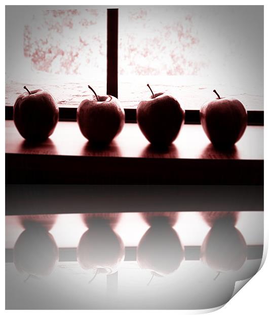 reflect on 4 apples Print by Isabel Antonelli