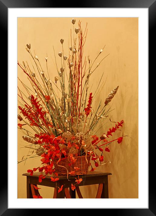 Dry flowers display Framed Mounted Print by Arfabita  