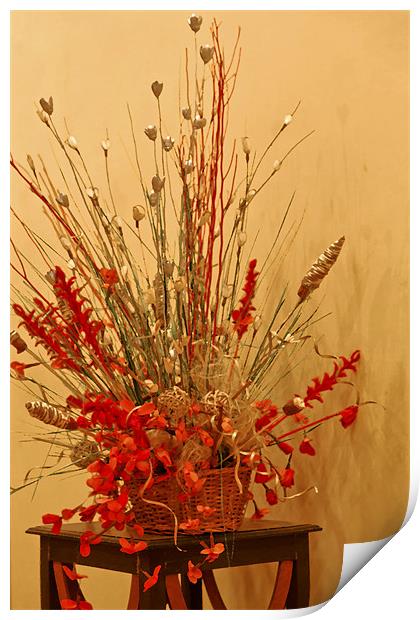 Dry flowers display Print by Arfabita  
