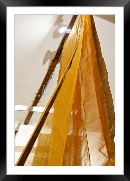 Draped Sari Framed Mounted Print by Arfabita  